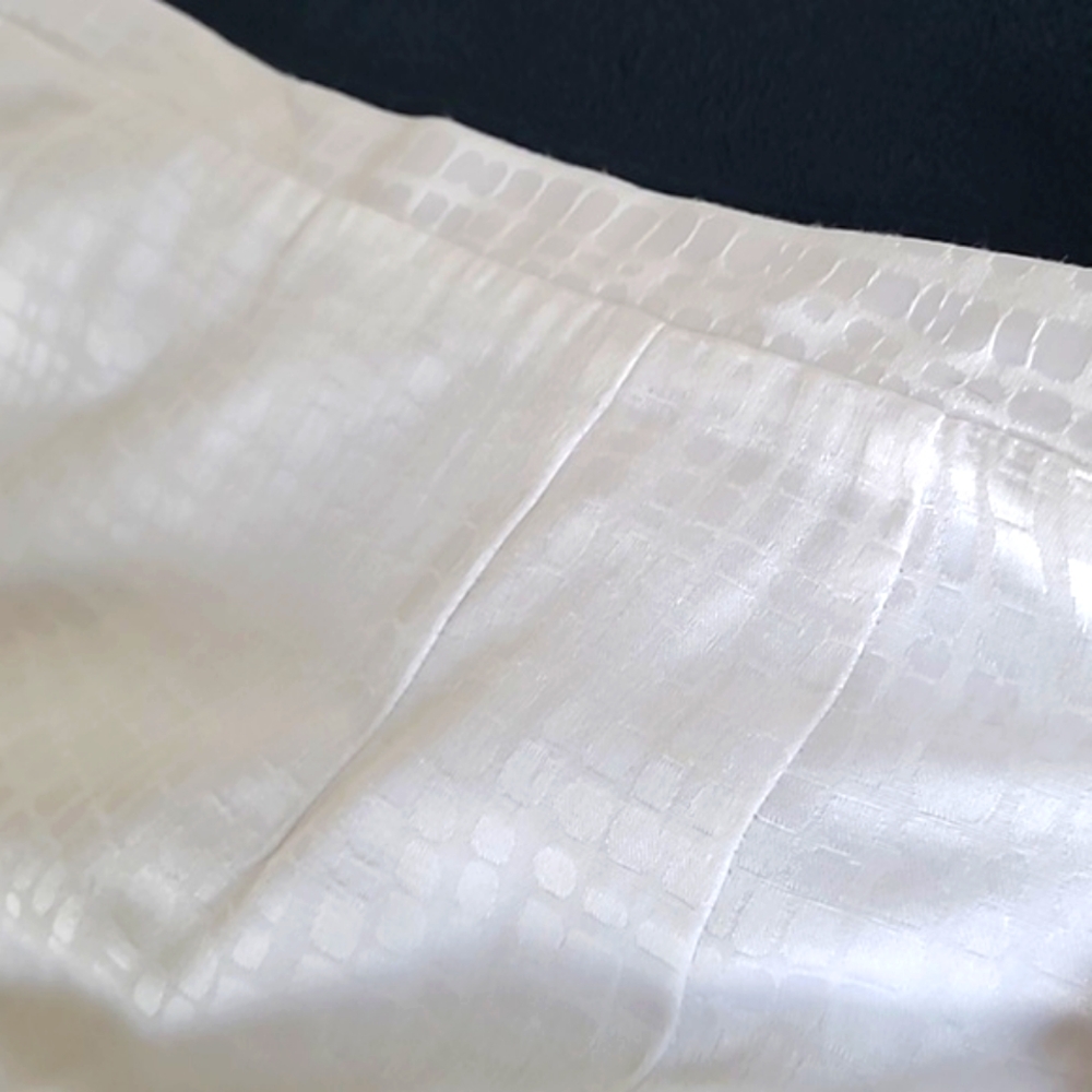 Lane Bryant abstract tone-on-tone textured white pencil skirt sz 18
